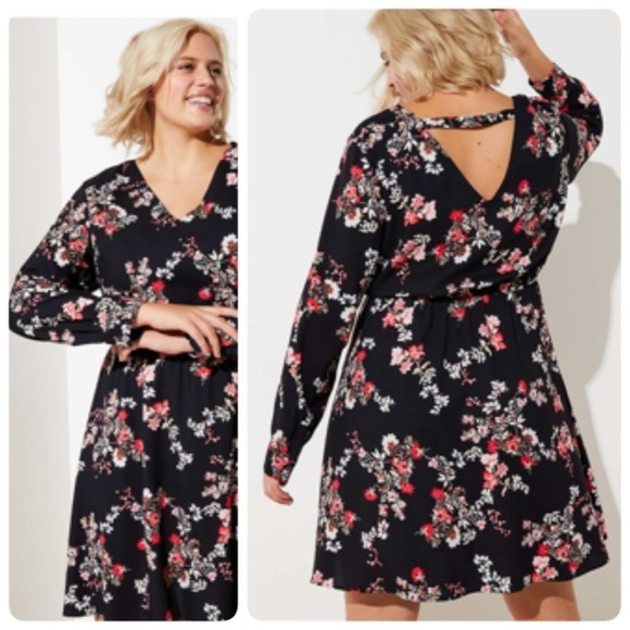 LOFT Dresses & Skirts - LOFT Plus Floral Flower Bar Back Dress  26 3X 4X